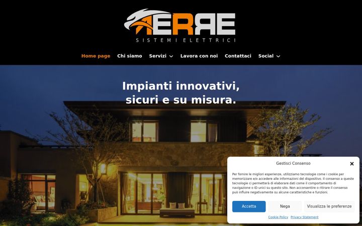 Screenshot of aerresistemielettrici.it