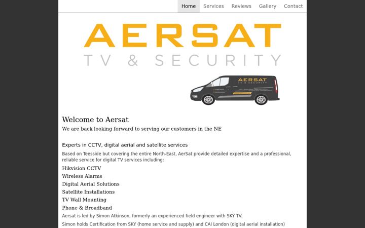 Screenshot of aersatnortheast.com