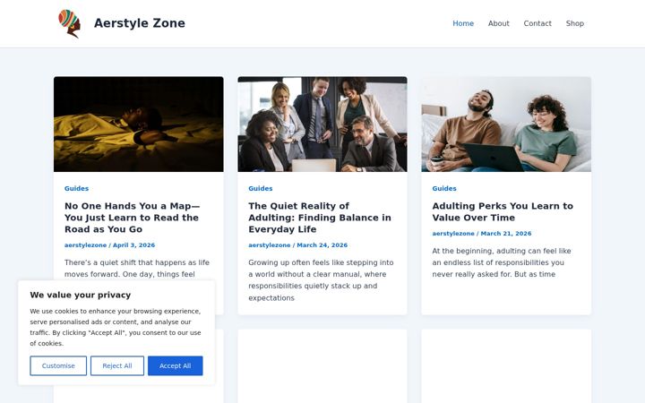 Screenshot of aerstylezone.online