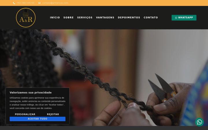 Screenshot of aertranca.com.br