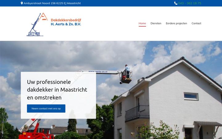 Screenshot di aerts-zn.nl