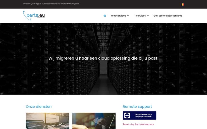 Screenshot of aerts.eu