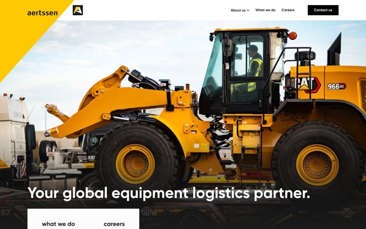 Captura de pantalla de aertssenlogistics.com