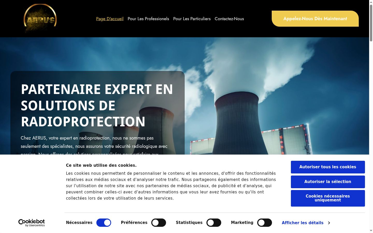 Captura de ecrã do banner de consentimento apresentado antes de qualquer interação