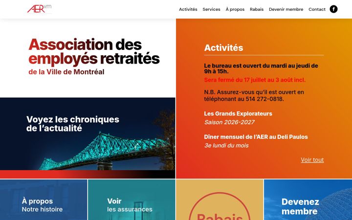 Captura de pantalla de aervm.org