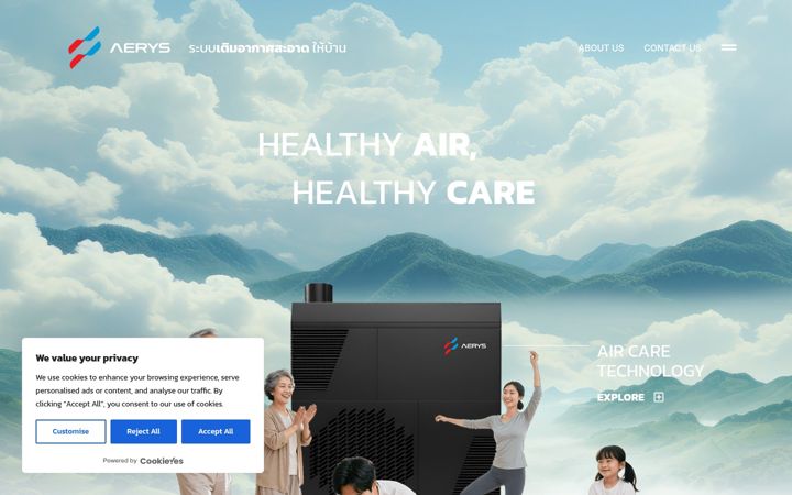 Screenshot of aerysthailand.com
