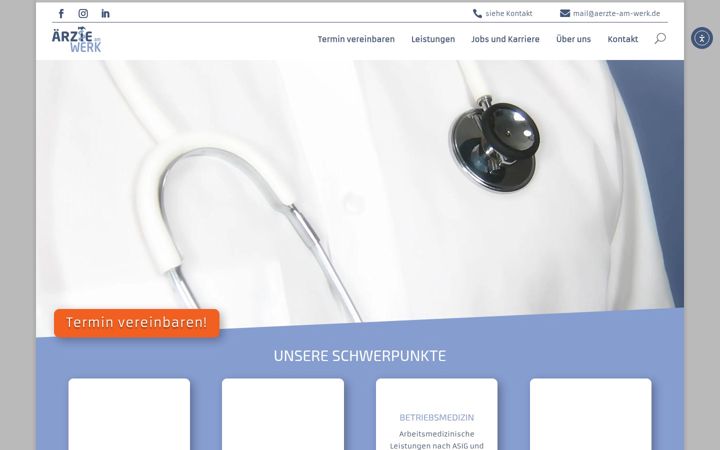 Zrzut ekranu aerzte-am-werk.de