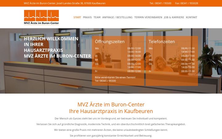 Zrzut ekranu aerzte-buroncenter.de