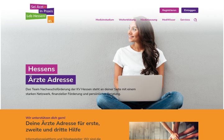 Posnetek zaslona aerzte-fuer-hessen.de