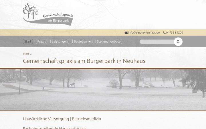 Screenshot of aerzte-neuhaus.de