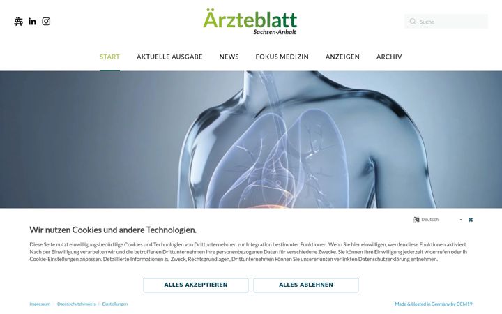 Posnetek zaslona aerzteblatt-sachsen-anhalt.de