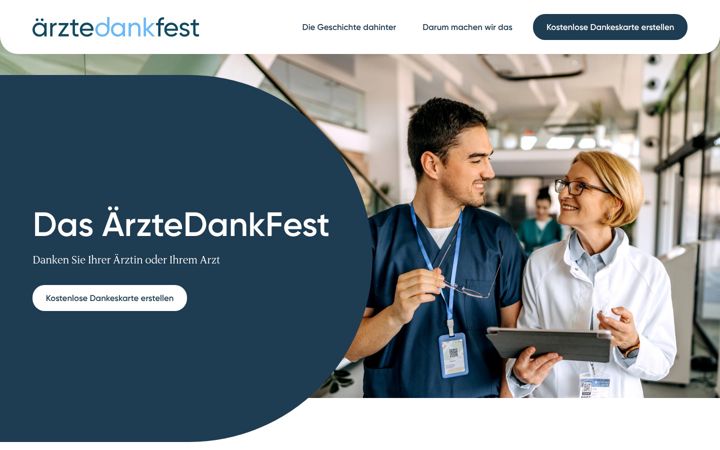 Posnetek zaslona aerztedankfest.de