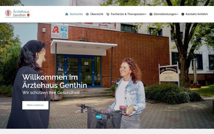 Posnetek zaslona aerztehaus-genthin.de