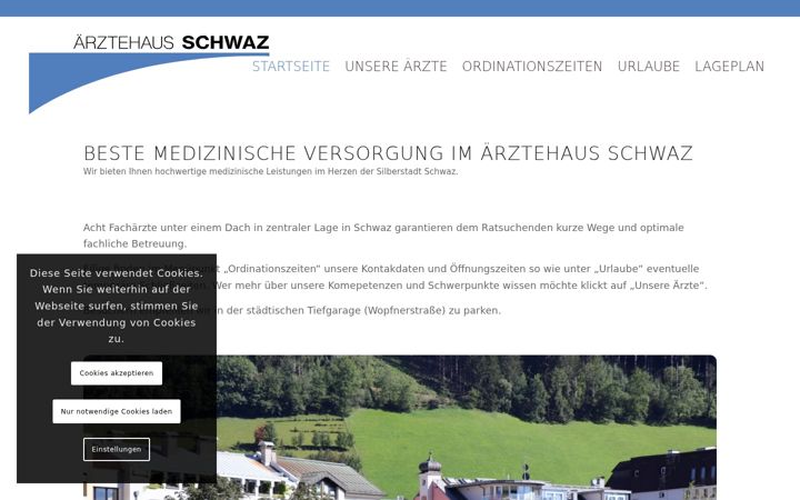 Screenshot of aerztehaus-schwaz.at