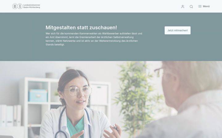 Screenshot of aerztekammer-bw.de