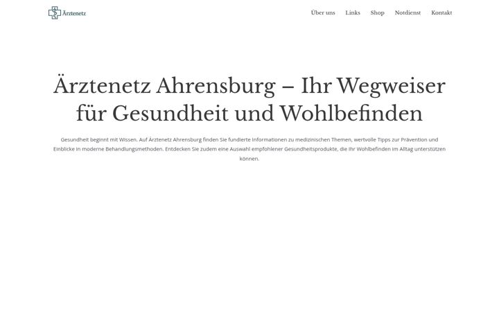 Ekraanipilt saidist aerztenetz-ahrensburg.de