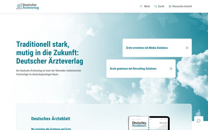 Skærmbillede af aerzteverlag.de