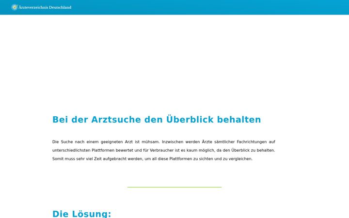 Ekrano kopija aerzteverzeichnis-deutschland.de