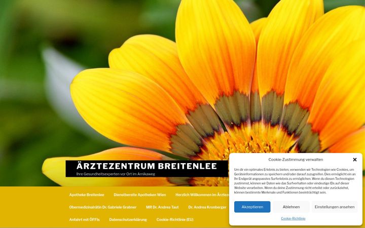 Screenshot of aerztezentrum-breitenlee.at
