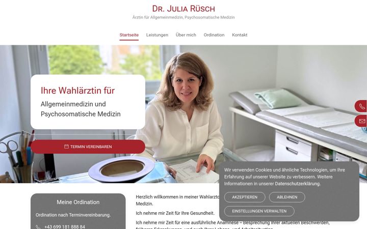Screenshot of aerztin-mit-zeit.at