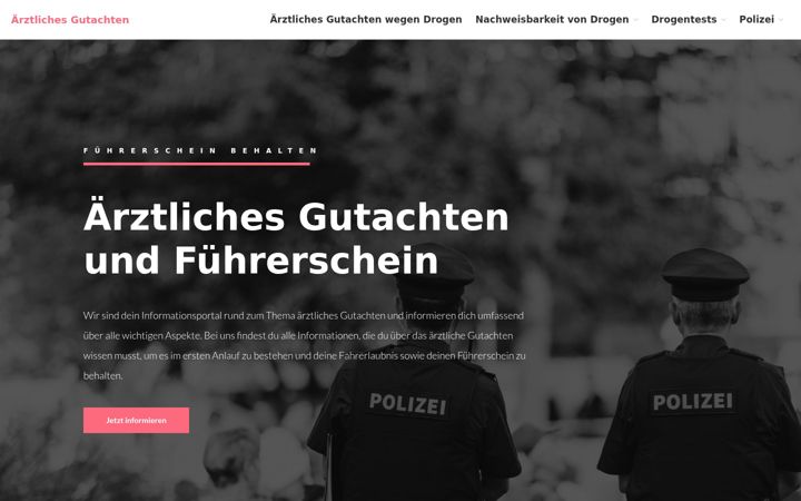 Screenshot ta' aerztliches-gutachten.info