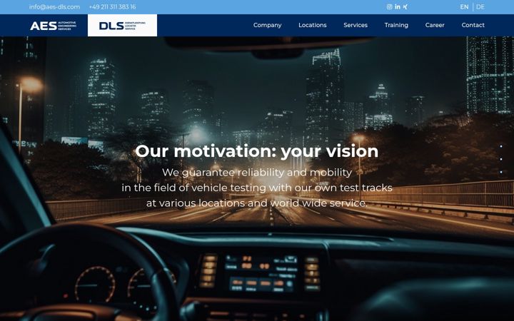 Screenshot of aes-dls.com