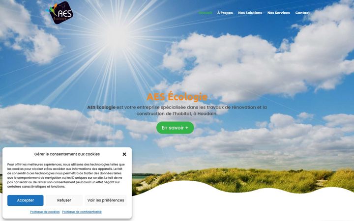 Skjámynd af aes-ecologie-houdain.com