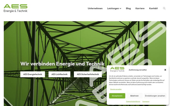 Screenshot of aes-energietechnik.at