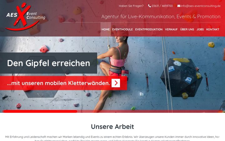 Ekraanipilt saidist aes-eventconsulting.de