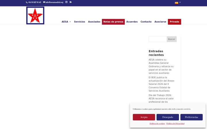 Snimka zaslona za aesamadrid.org