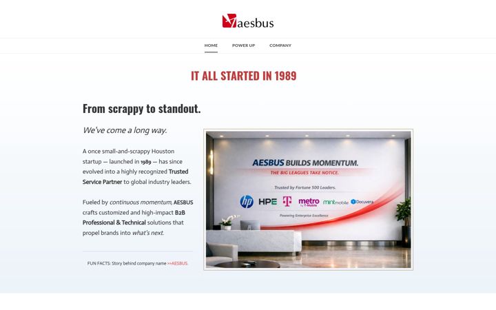 Screenshot of aesbus.com
