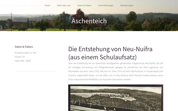 Screenshot of aeschenteich.de