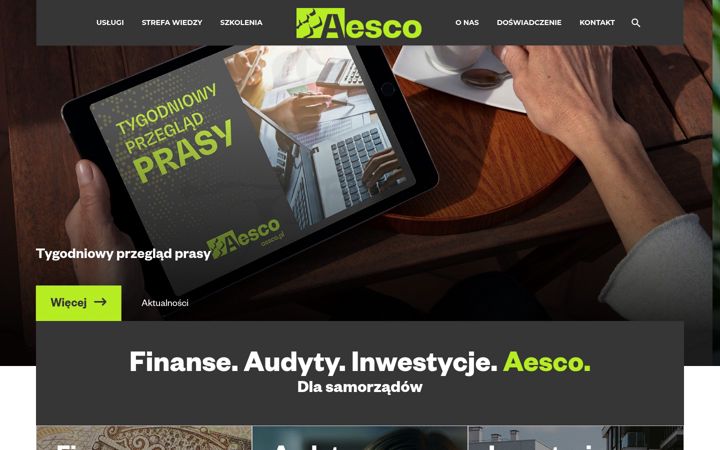 Ekrano kopija aesco.pl