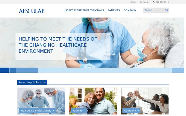 Screenshot of aesculapusa.com