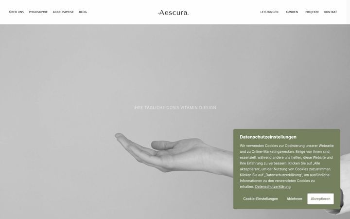 Screenshot of aescura.com