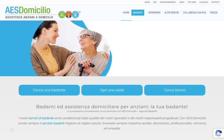 Captură de ecran a aesdomicilio.com