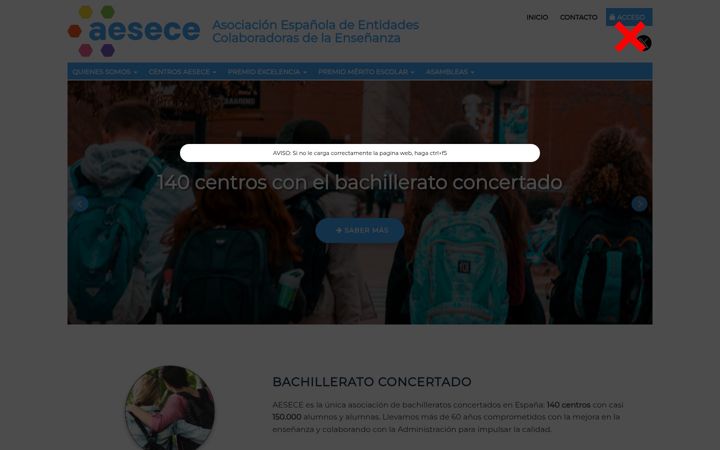 Screenshot of aesece.es