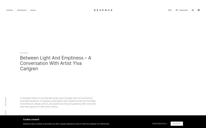 Screenshot of aesence.com