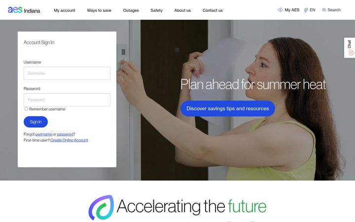 Screenshot of aesindiana.com