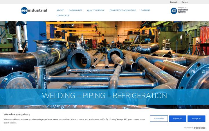 Captură de ecran a aesindustrialinc.com