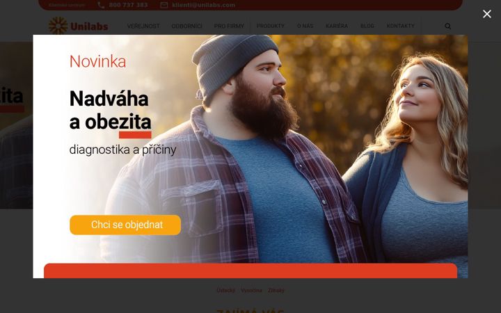 Screenshot of aeskulab.cz