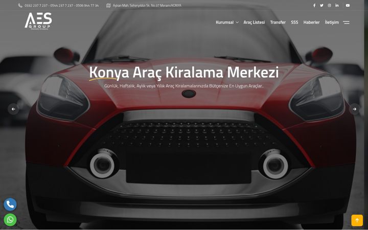 Screenshot of aesotokiralama.com