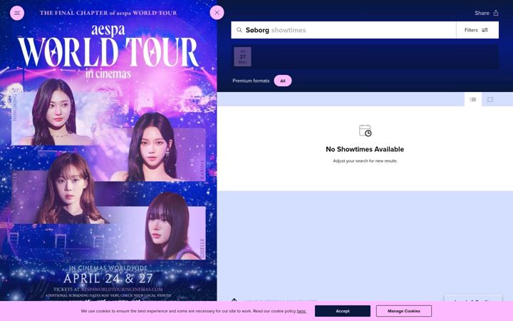 Screenshot of aespaworldtourincinemas.com