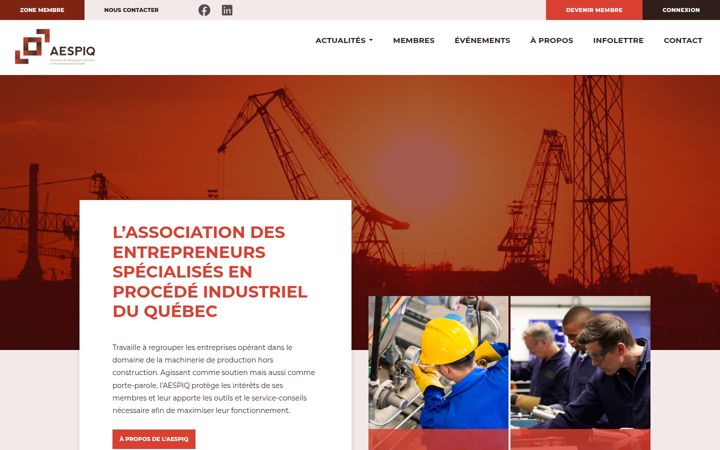 Screenshot of aespiq.ca