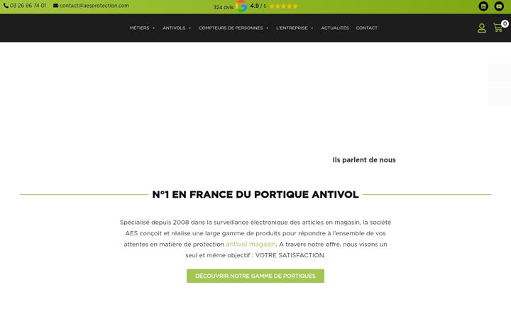 Screenshot stránky aesprotection.com