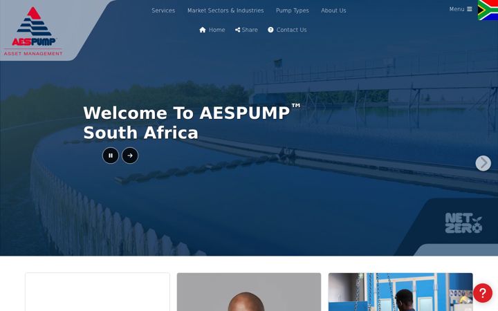 Screenshot of aespump.co.za