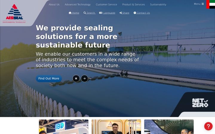 Screenshot of aesseal.ae