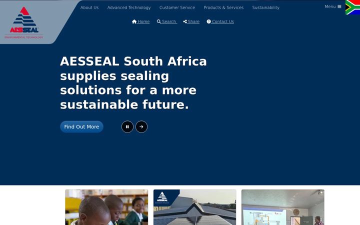 Screenshot of aesseal.co.za