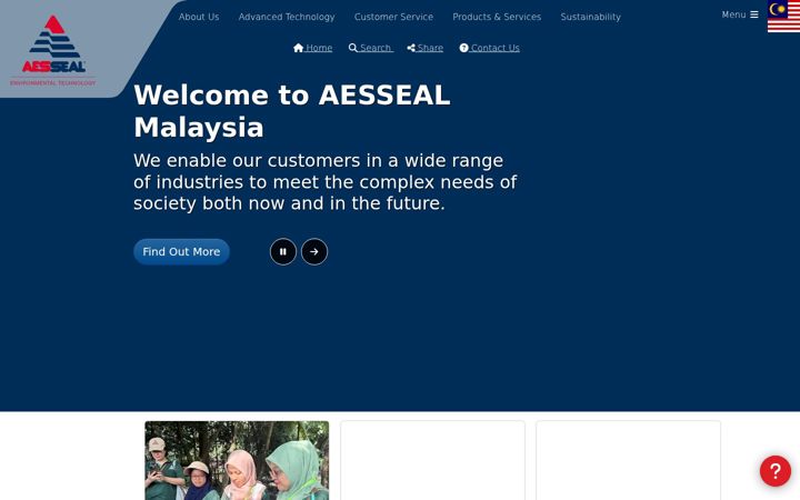 Screenshot of aesseal.com.my