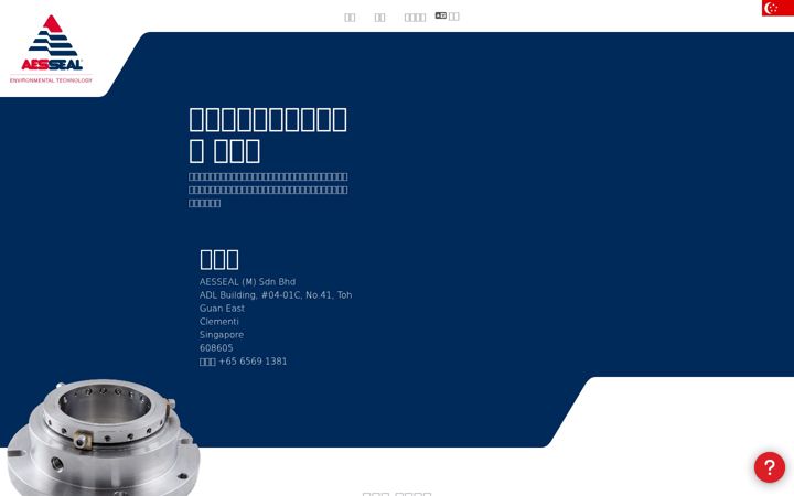 Screenshot of aesseal.com.sg